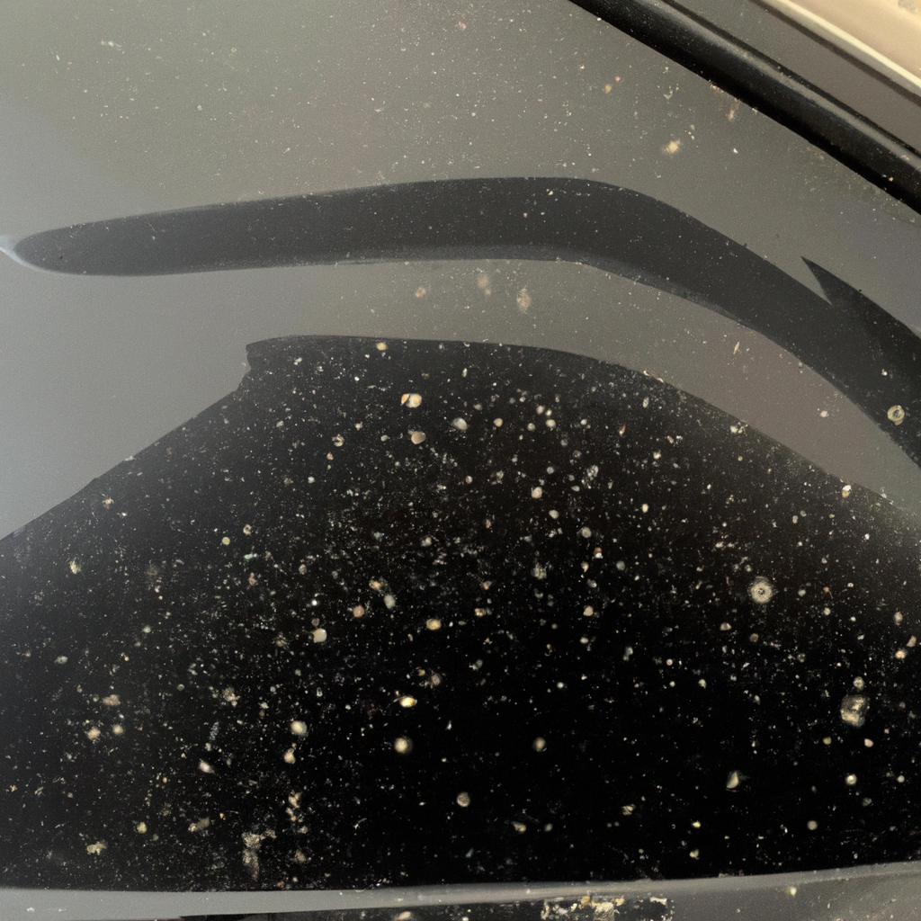 limescale spots on black car